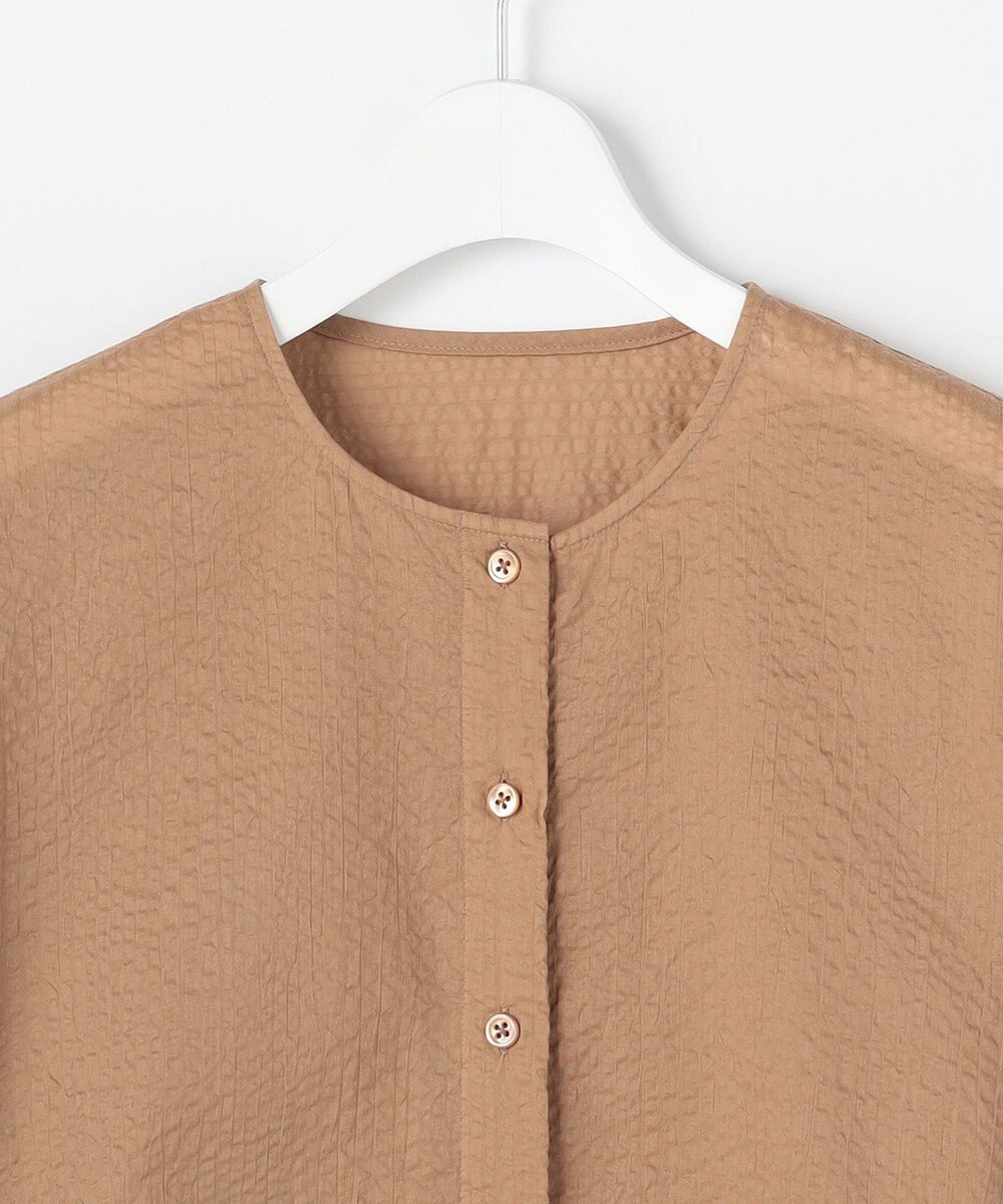 自由区 S 【羽織れる・涼やか】エアリーコットンリップボリュームスリーブ ブラウス 