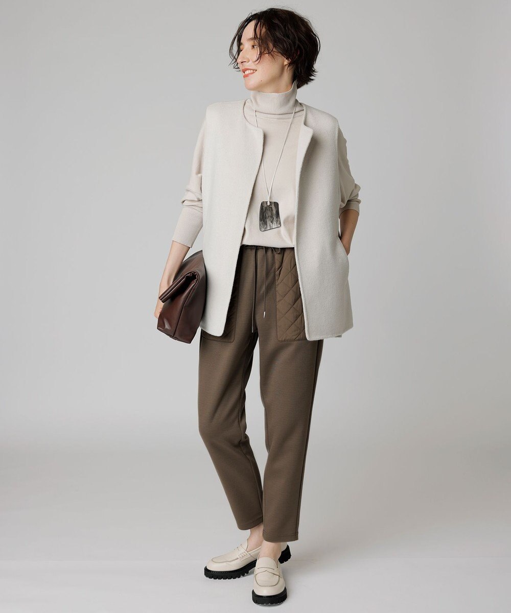 UNFILO 【撥水】ウール混リバー ジレ 