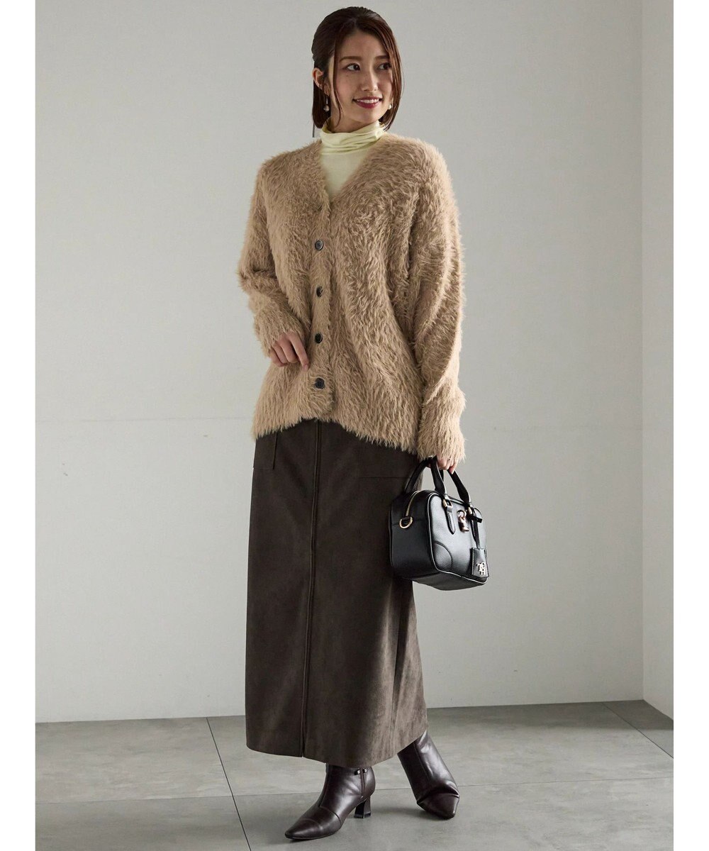 Te chichi シャギーVネックカーディガン 