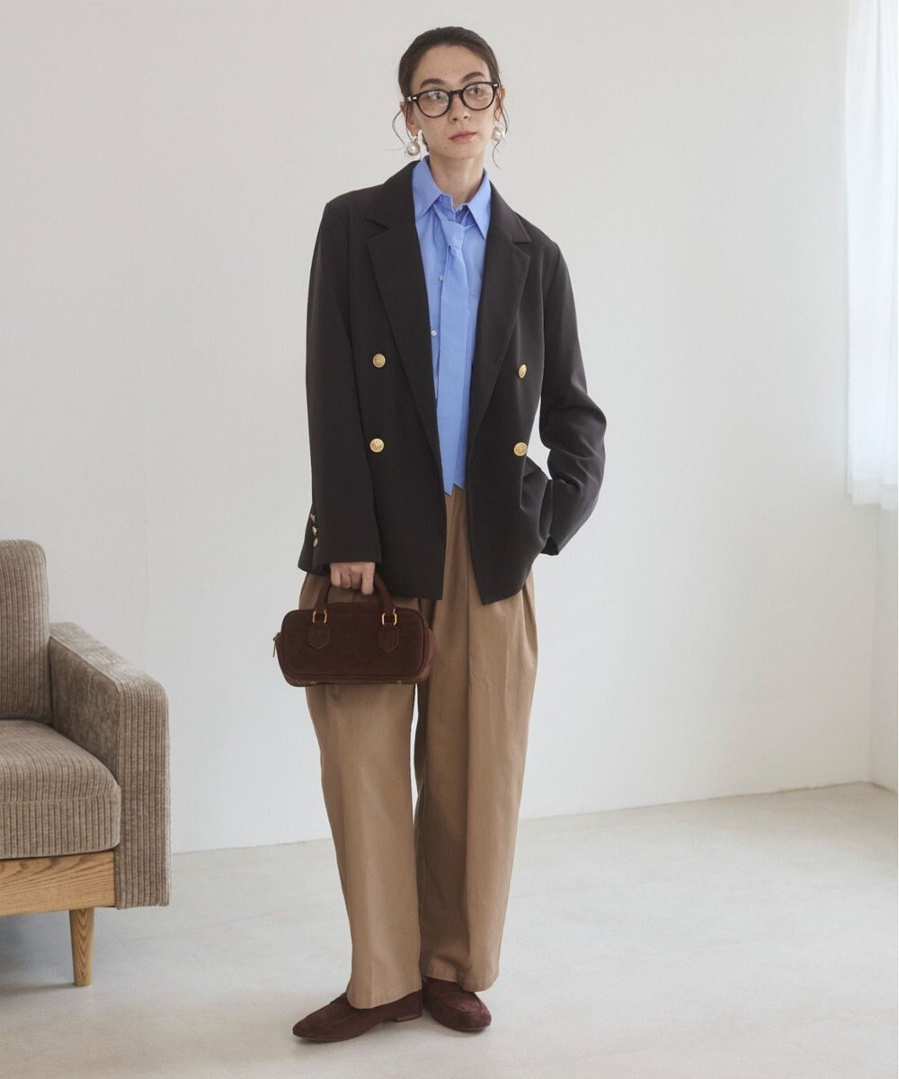 WEGO 【ANGIE VINTAGE/S/Mサイズ展開 / オケージョン対応 / セレモニー対応】ゴールドボタン テーラードジャケット / 金ボタン ダブル ブレザー 