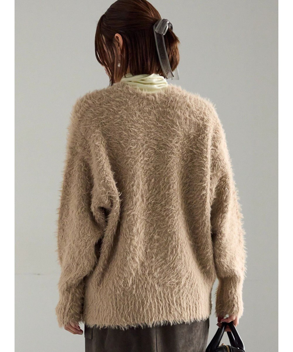 Te chichi シャギーVネックカーディガン 