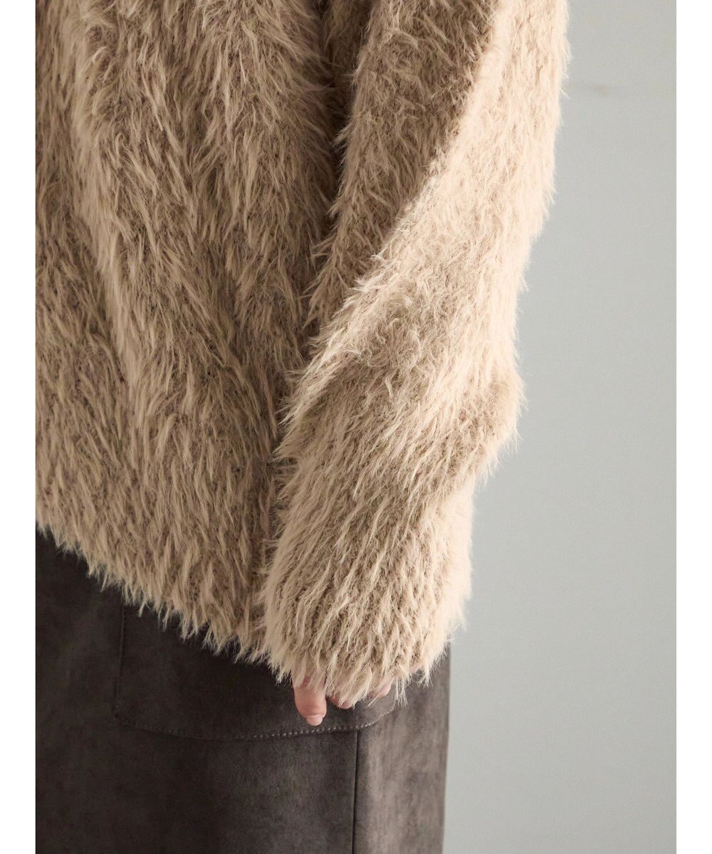 Te chichi シャギーVネックカーディガン 