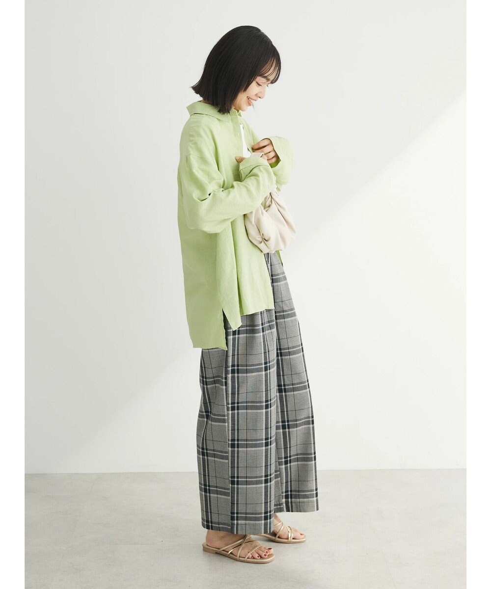 Green Parks 綿麻混バギーパンツ 