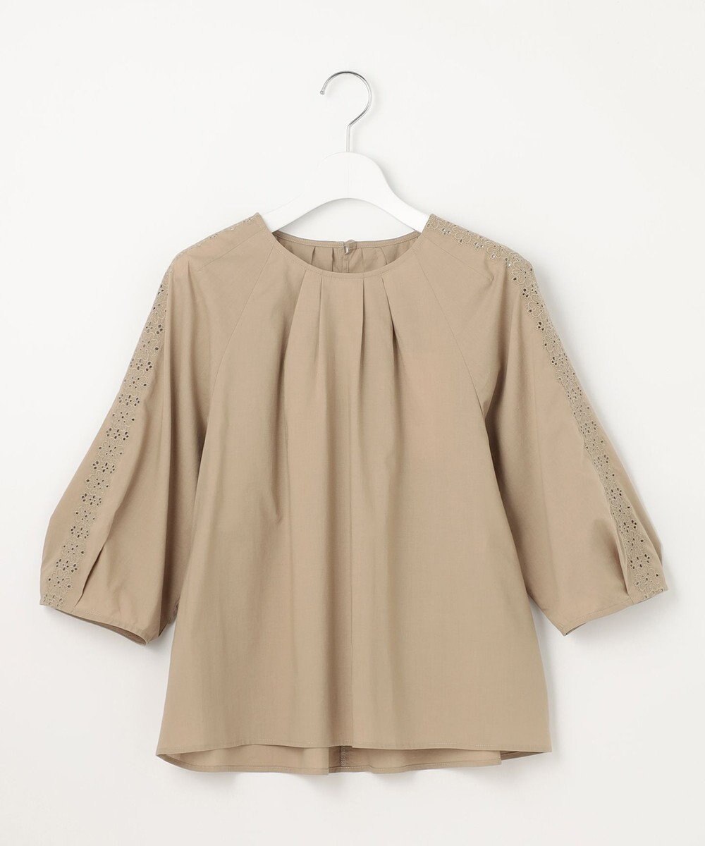 自由区 【洗える】エンブロイダリーブロードプルオーバー ブラウス 