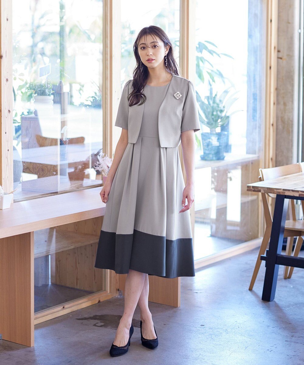 Tiaclasse L 【洗える】ボレロ＆ワンピースセット 