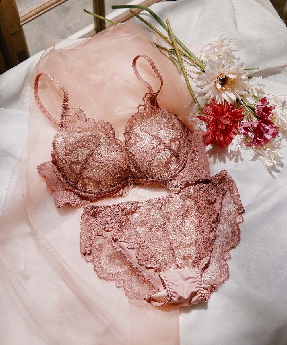 San-ai Resort（三愛水着楽園） 【新色アッシュローズ・アッシュグレー追加】 カシュクール脇高ブラジャー＆ショーツ 