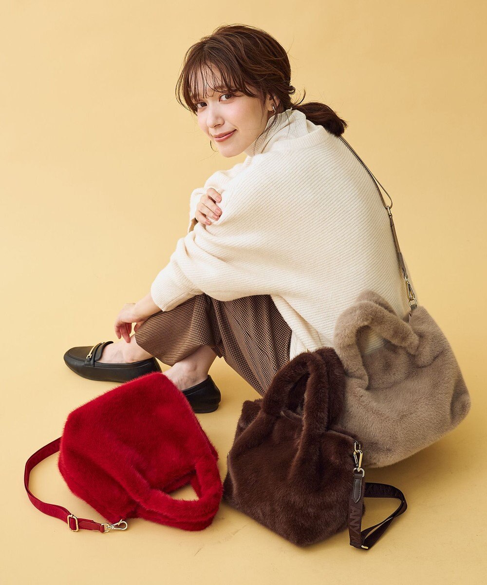 ANY カラーファーバッグ 