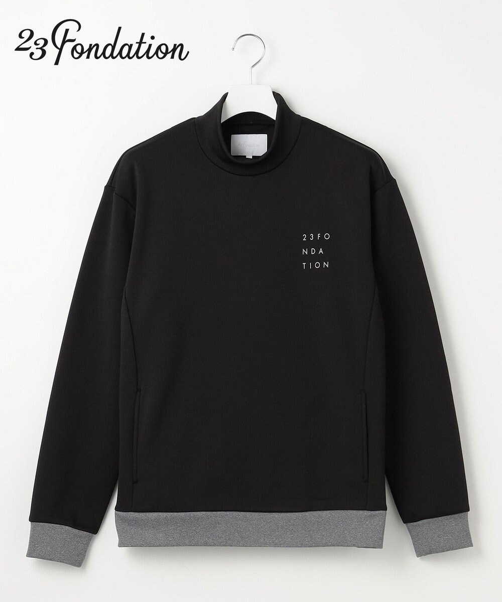 23区GOLF 【23Fondation/MEN】ストレッチ裏フリース モックネック 