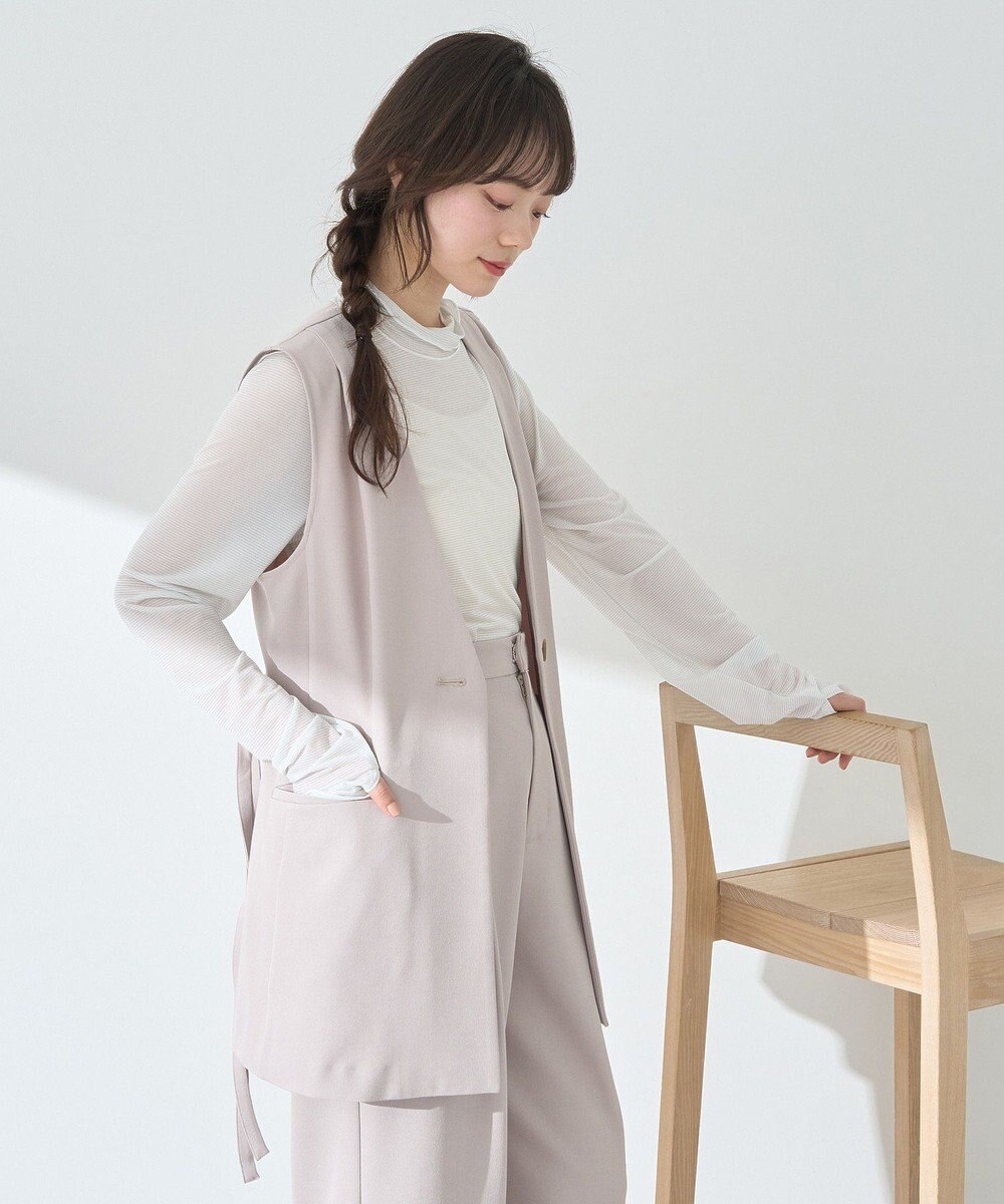 earth music&ecology ショルダータックジレ 