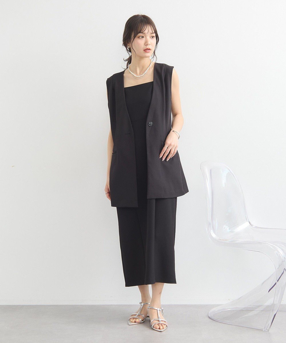 earth music&ecology ショルダータックジレ 