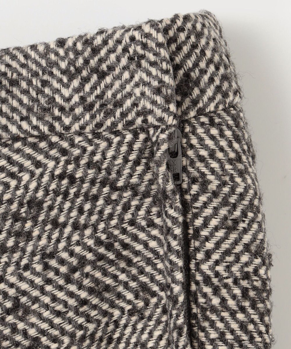 ANY 【ウエストゴム】ループツイードヘリンボーンフレアスカート 