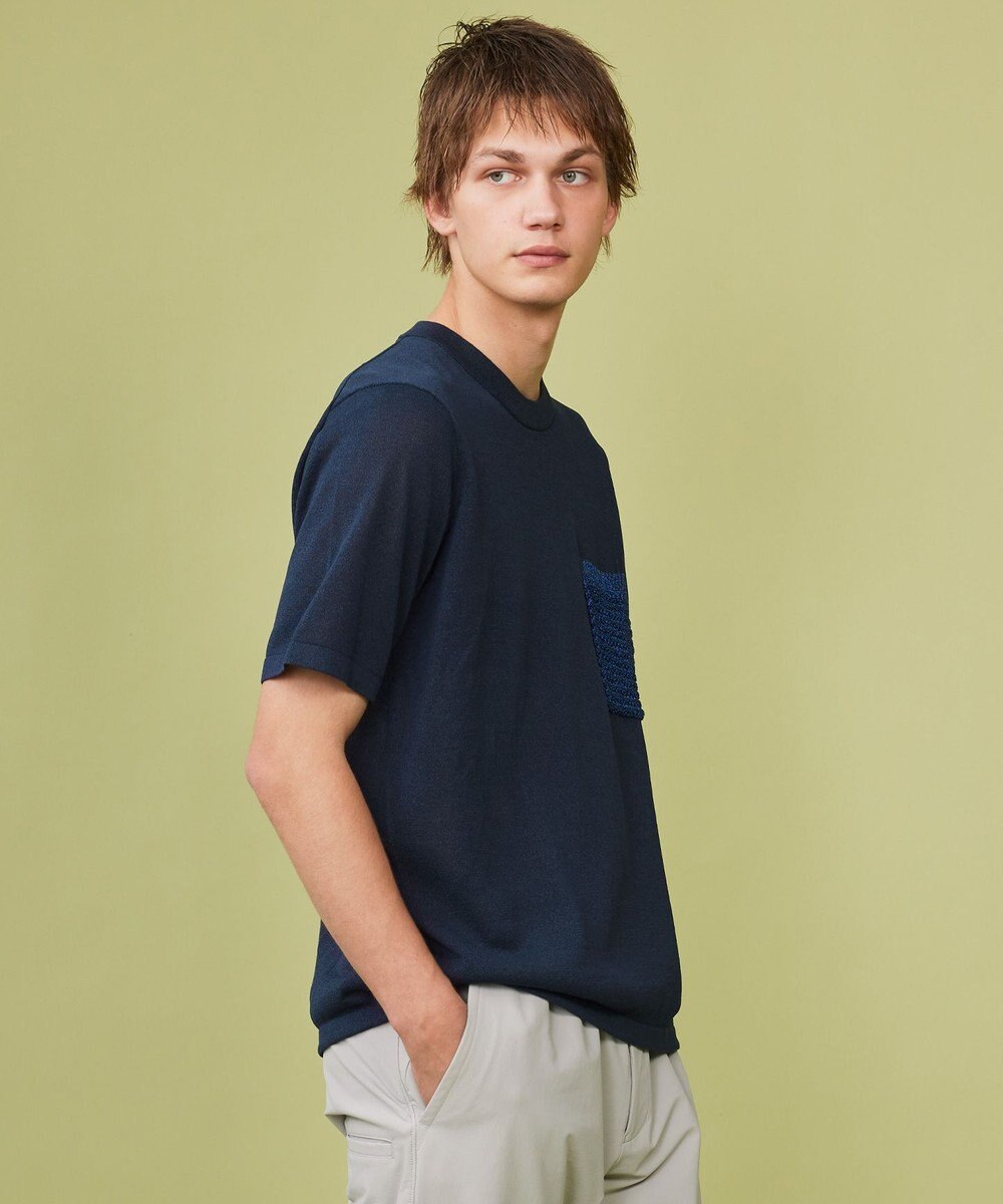 JOSEPH ABBOUD MOUNTAIN 【エコ素材・軽量・通気性・速乾性】ペーパーヤーンニット Ｔシャツ 