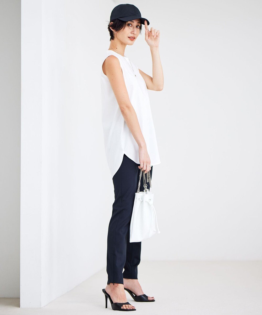 ICB 【接触冷感・洗える】コンパクトスムース ノースリーブTシャツ 