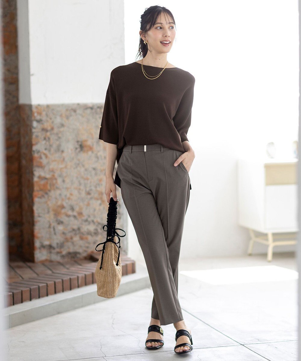 ANY SIS 【接触冷感・UVカット・洗える】ビューティクールボートネック プルオーバー 