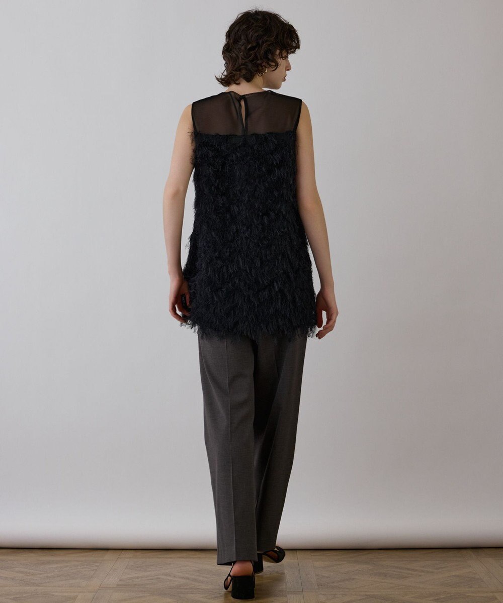 GRACE CONTINENTAL シアーフリンジノースリーブ 