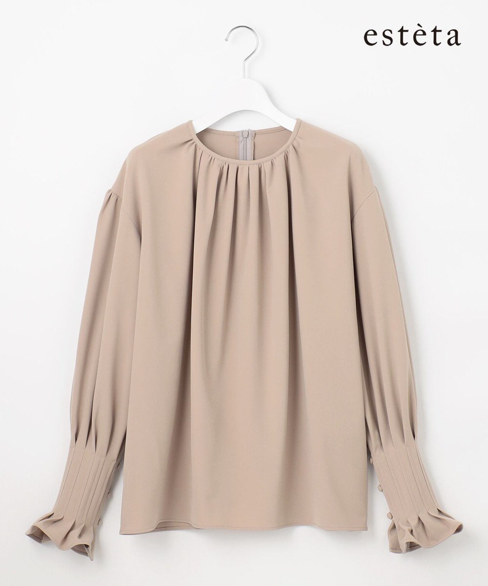 23区 【エステータ】コットンダブルクロス 長袖ブラウス 