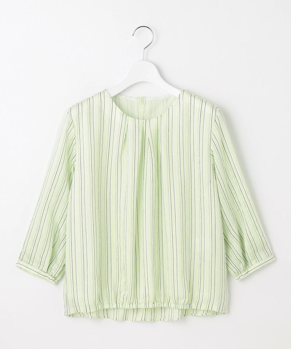 J.PRESS LADIES 【洗える】ランダムストライプ シアー プルオーバー カットソー 