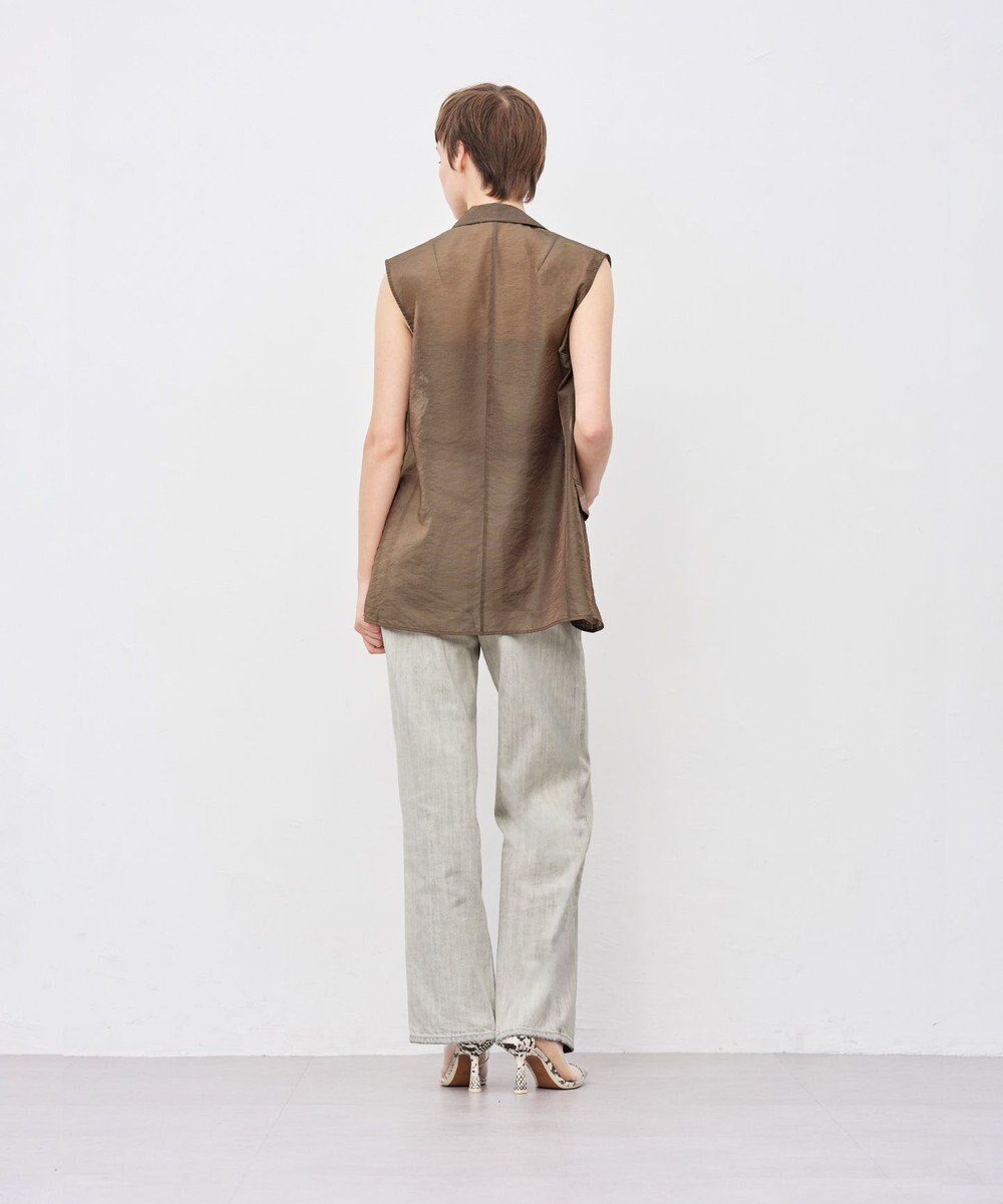 uncrave シアーオーガンジー テーラードジレ 