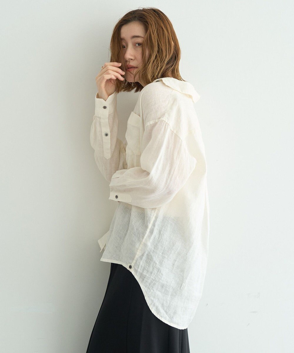 YECCA VECCA 3wayフレンチリネンシャツ 