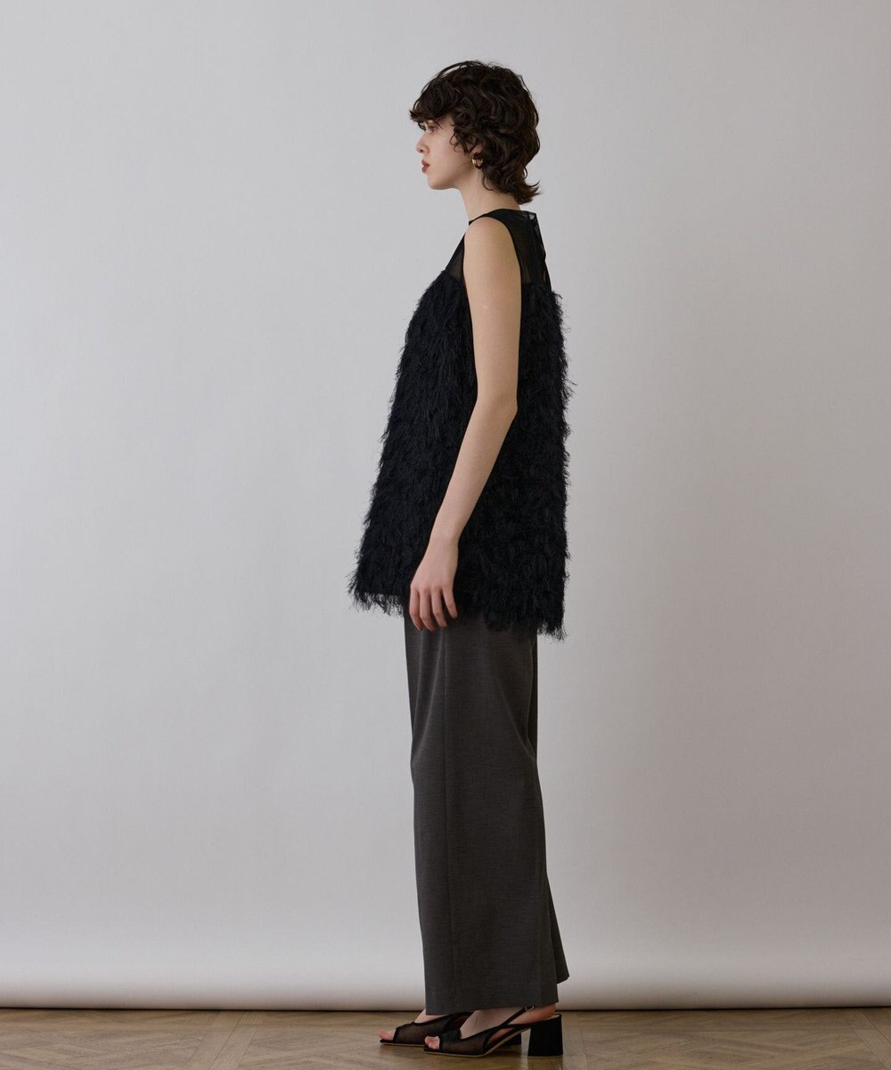 GRACE CONTINENTAL シアーフリンジノースリーブ 