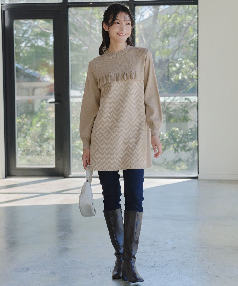 Tiaclasse 【裏起毛・洗える】マシュマロタッチデニムパンツ 