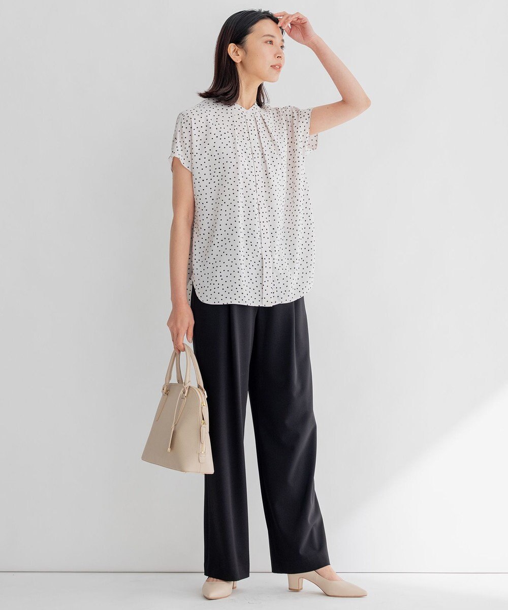 23区 L 【WEB限定/洗える】2WAYストレッチツイル ワイドパンツ 