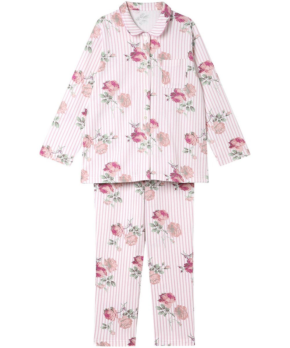 Wing パジャマ 綿100%(本体肌側) あったか 3Lまで対応 大きいサイズ 長袖 長ズボン 冬 レディース EP6023 ウイング／ワコール 