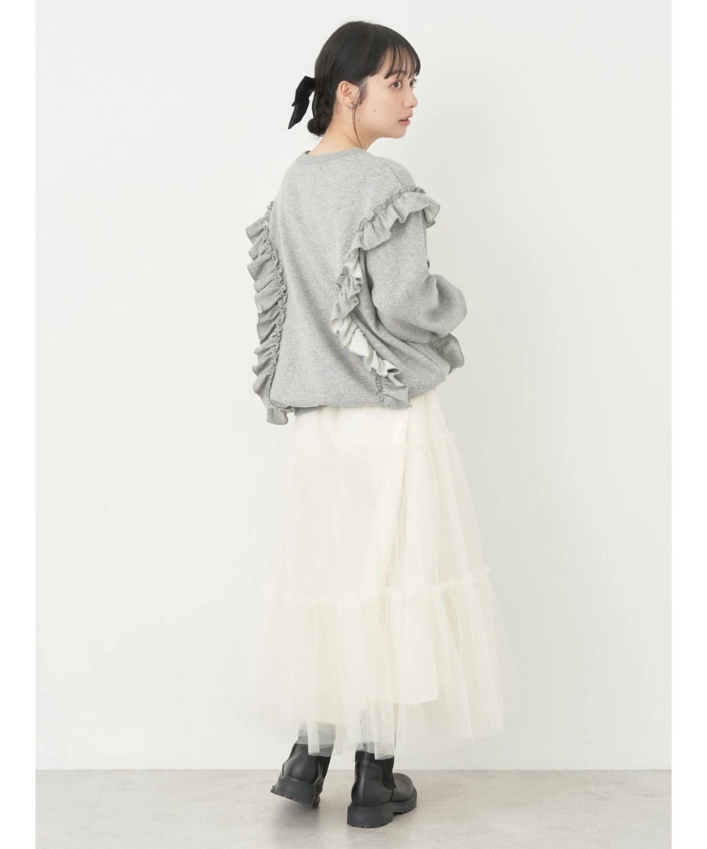 earth music&ecology フリルスウェットプルオーバー 
