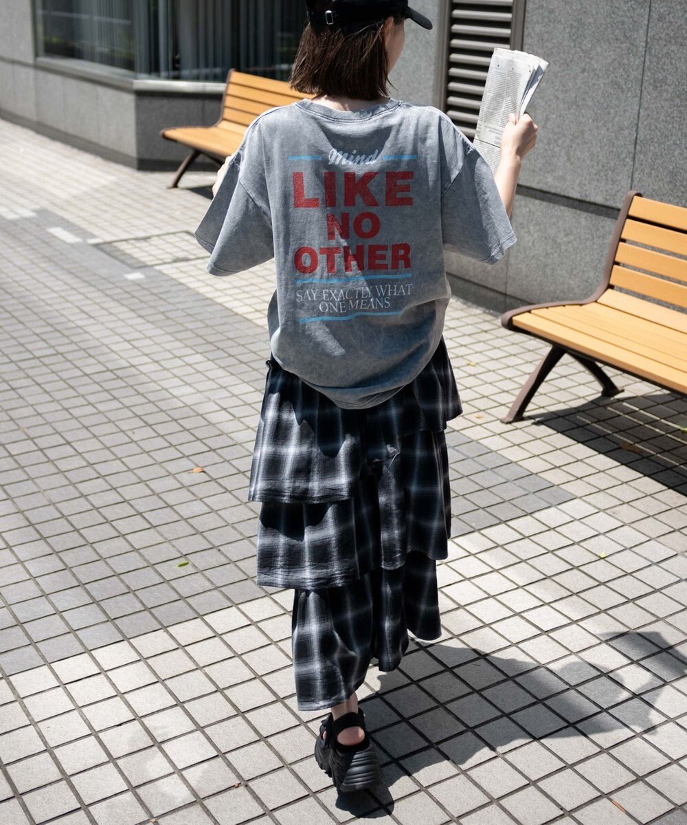 WEGO 【綿100%】ヴィンテージウォッシュグラフィックTシャツ 