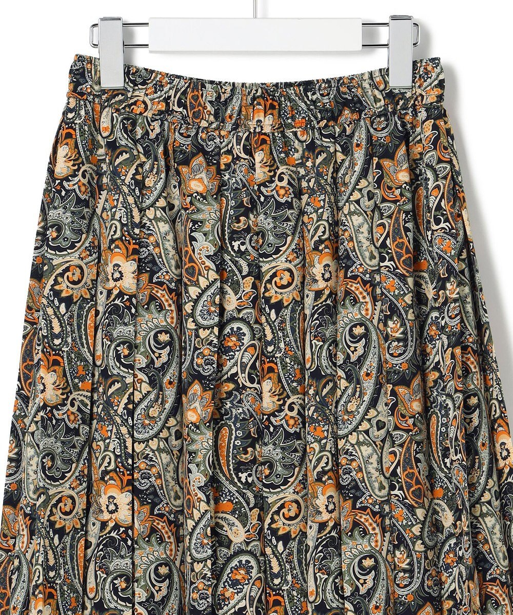 J.PRESS YORK STREET 【WOMEN】ペイズリーワイドプリーツ スカート 