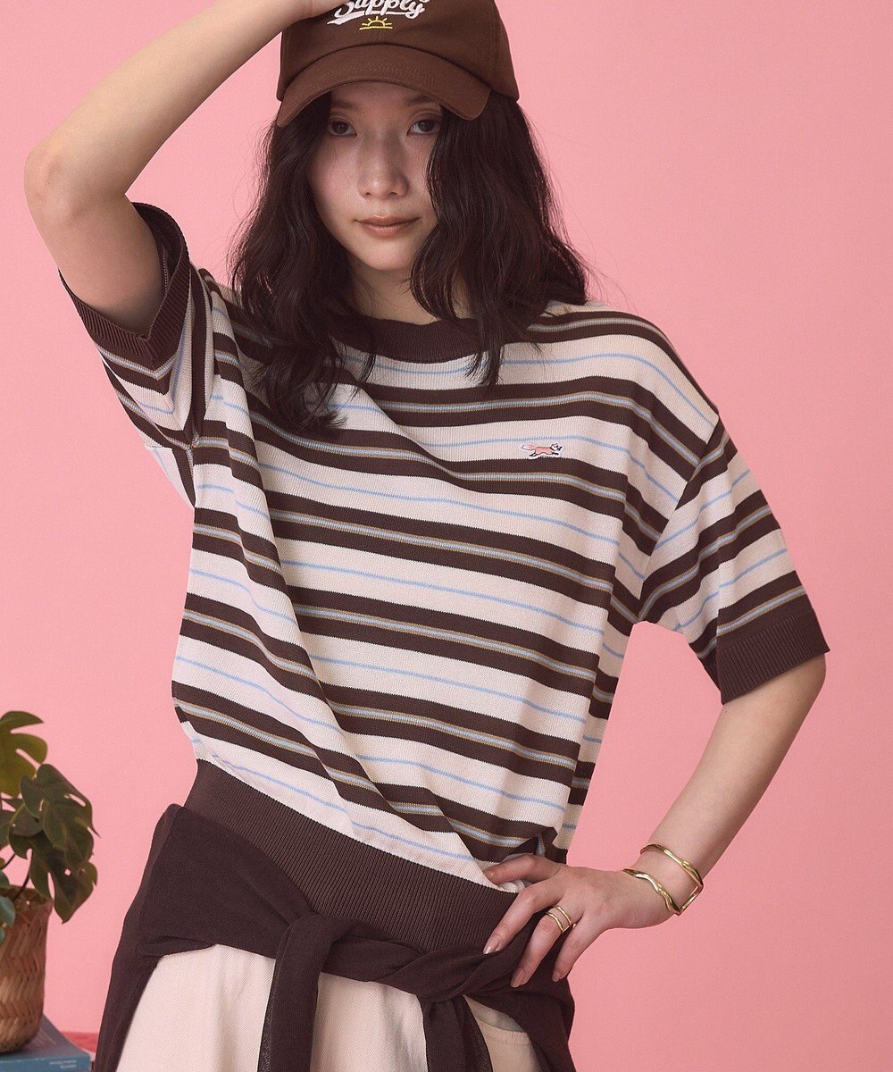 AMERICAN HOLIC 【PENNEY'S】レトロボーダー半袖ニット 