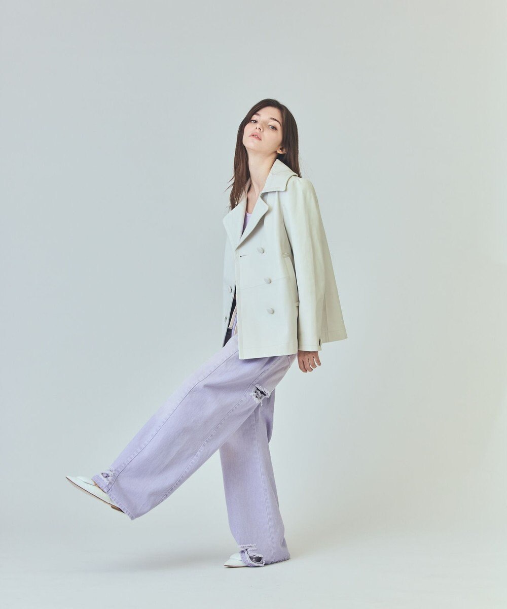 GRACE CONTINENTAL ラムレザーＰコート 