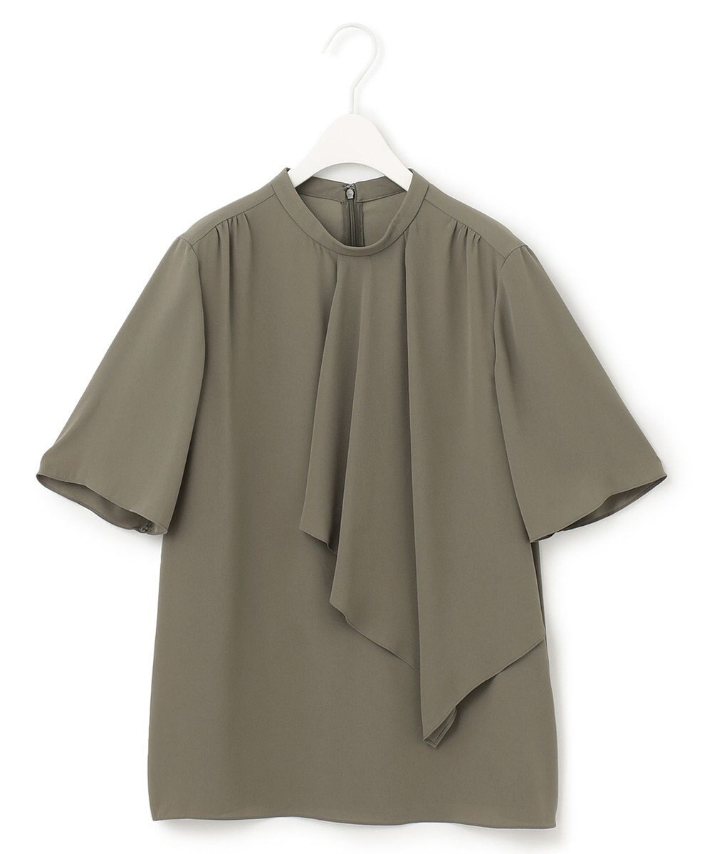 ICB 【洗える】 Back Satin Amunzen フリルブラウス 