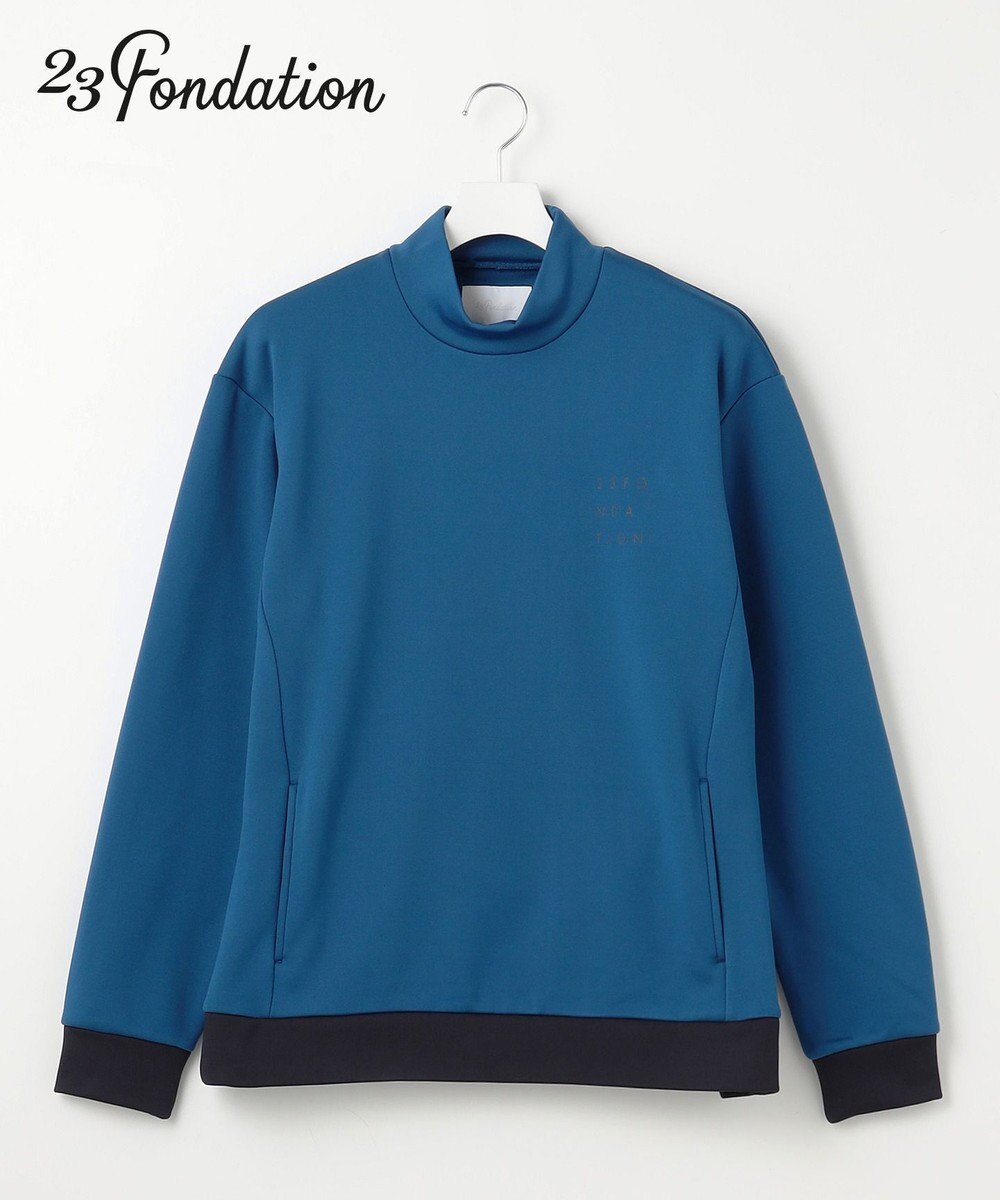 23区GOLF 【23Fondation/MEN】ストレッチ裏フリース モックネック 