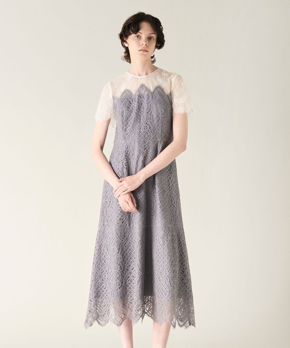 GRACE CONTINENTAL レース切替フレアドレス 