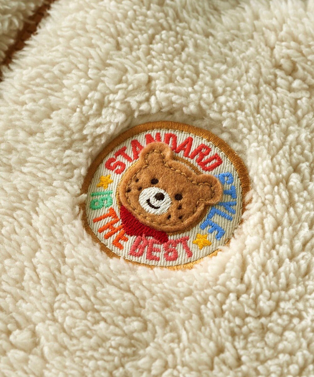 MIKI HOUSE HOT BISCUITS 【80-120cm】 カラフルビーンズ 裏ボアフリース リバーシブル総柄ジャンパー 