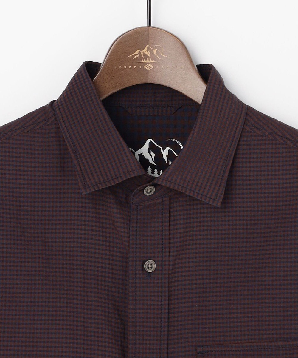 JOSEPH ABBOUD MOUNTAIN 【日本素材/軽量/オーガニックコットンブレンド】チェックコンビ アウトドア シャツ 