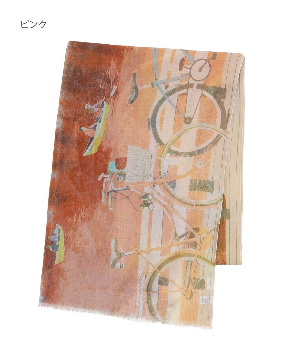 MOONBAT ハナト (Hanato) シルクコットンストール レイクサイド 197cm×70cm 