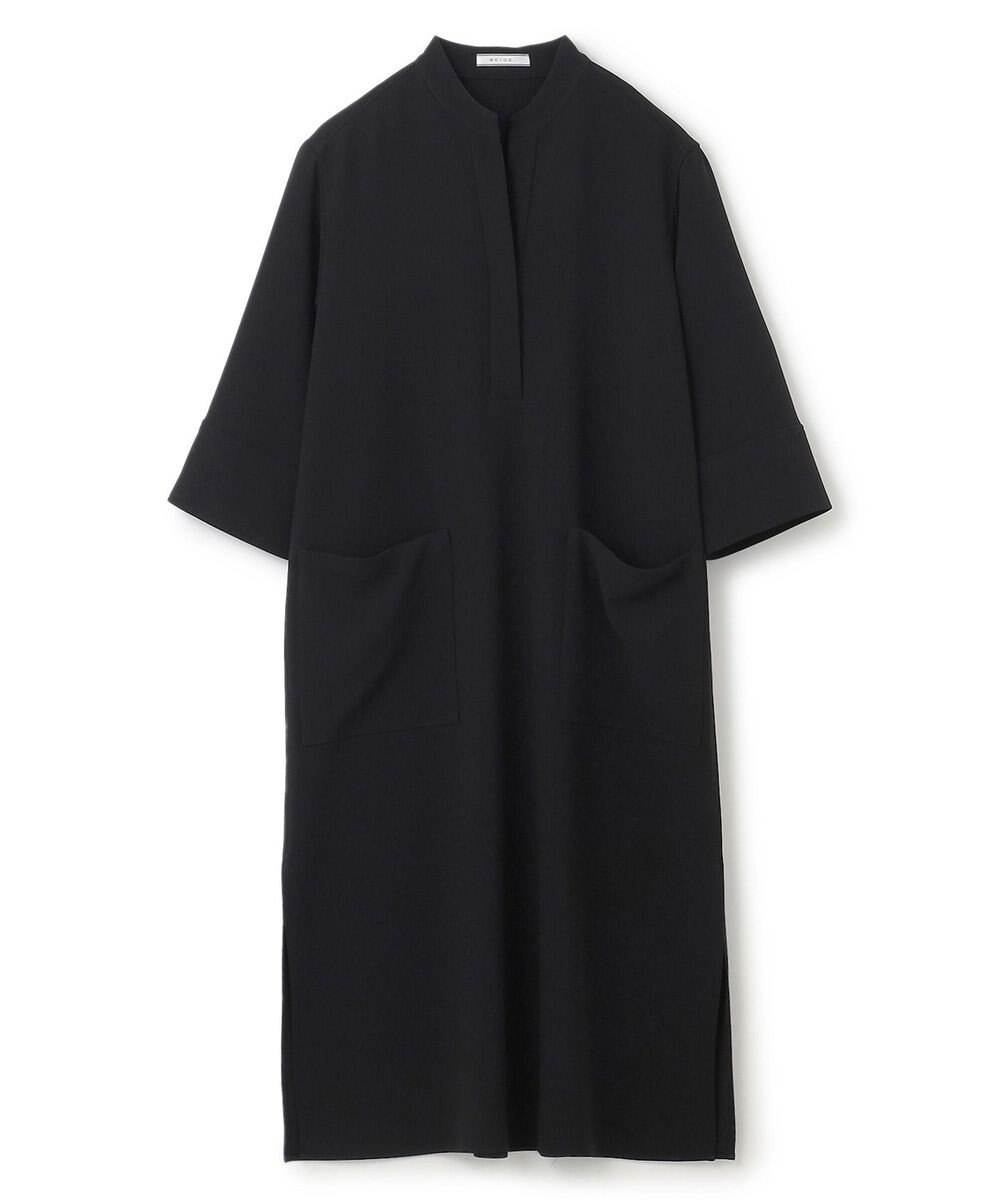 BEIGE， 【洗える】RUE / クロスオーバーVネックワンピース 