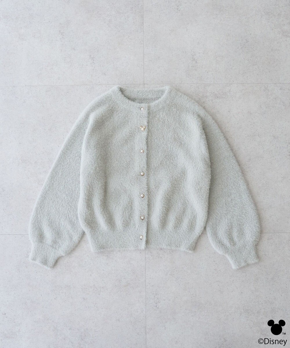 earth music&ecology 【予約】Disney/ポイントミッキーラメシャギーカーデ 