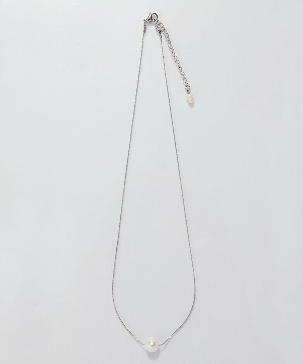 Phoebe 【金属アレルギー対応】ワントップパールネックレス　シルバー/サージカルステンレス 