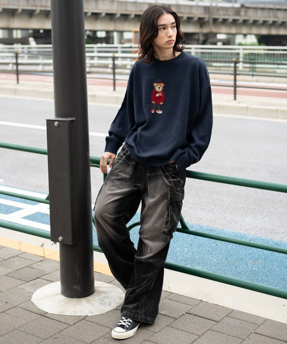 WEGO 【ユニセックス着用ITEM/MLサイズ展開】ジャガードアニマルプルオーバー 