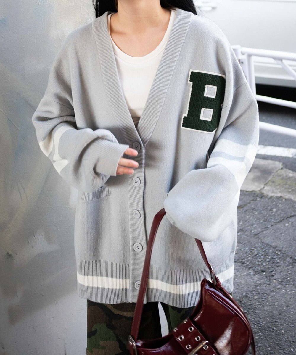 WEGO レタードカーディガン 