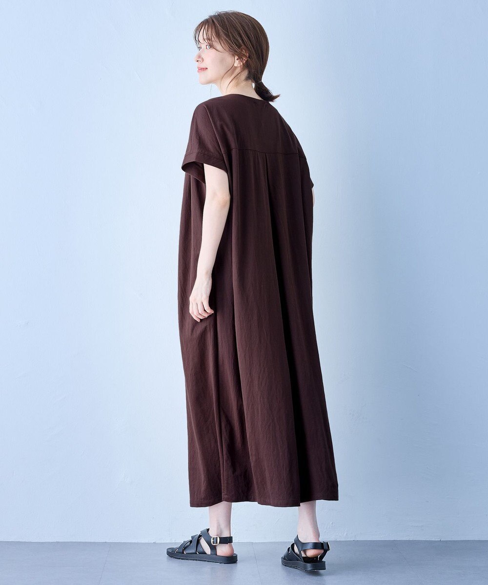 ANY L 【洗濯機可/ストレッチ】ナチュラルワッシャーワンピース 