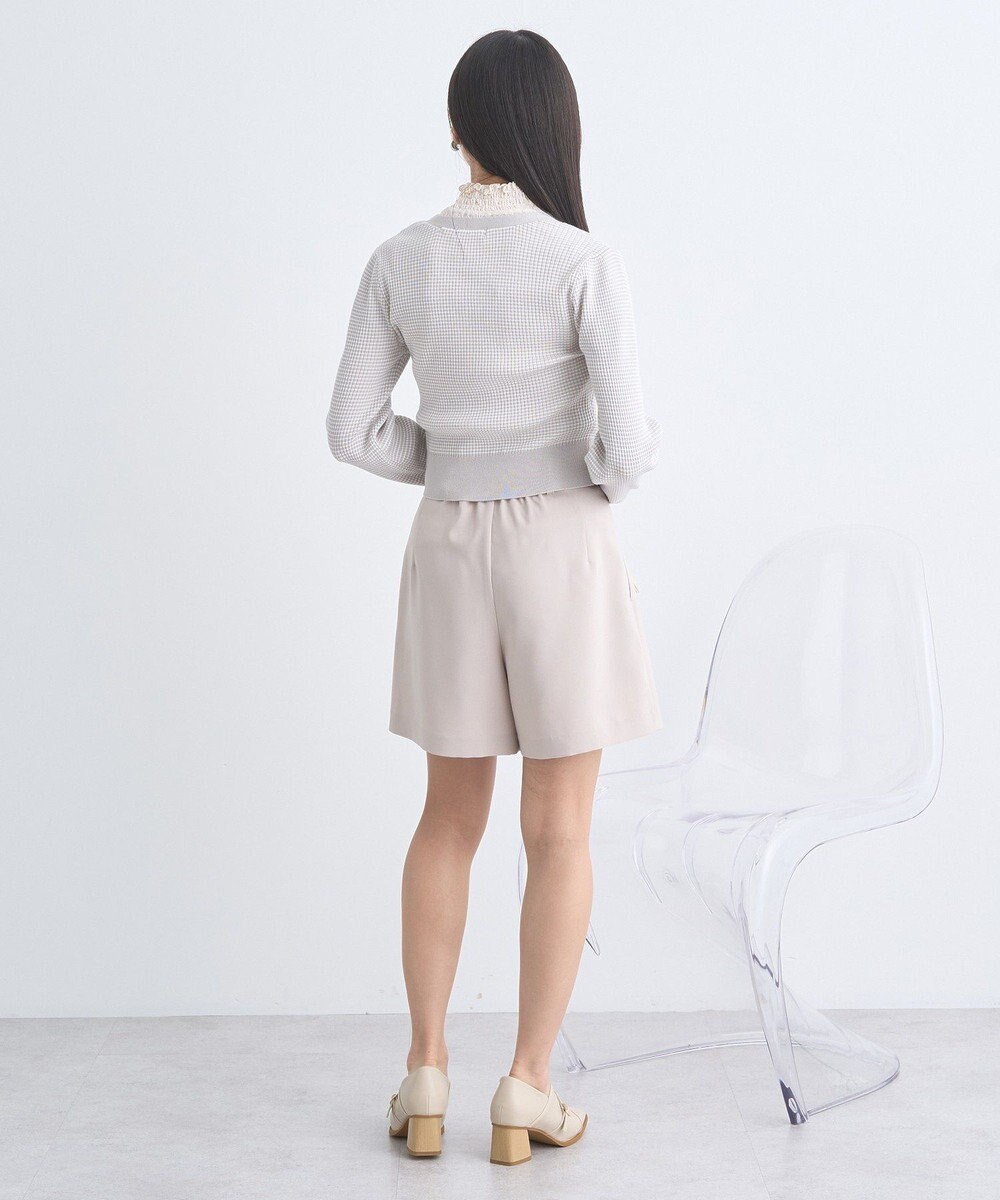 earth music&ecology マイクロボーダーＶネックコンパクトカーディガン 