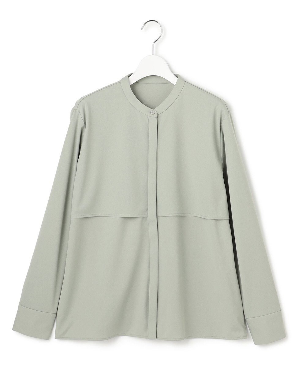 ICB 【洗える】イージージョーゼット バンドカラーカットソー 