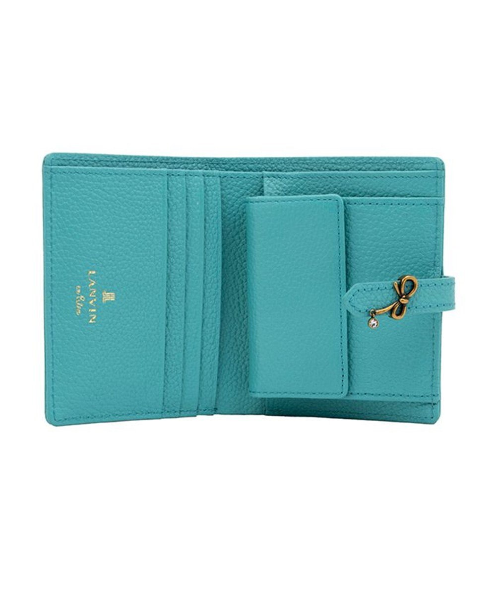 LANVIN en Bleu リュバン コンパクト二つ折り財布 