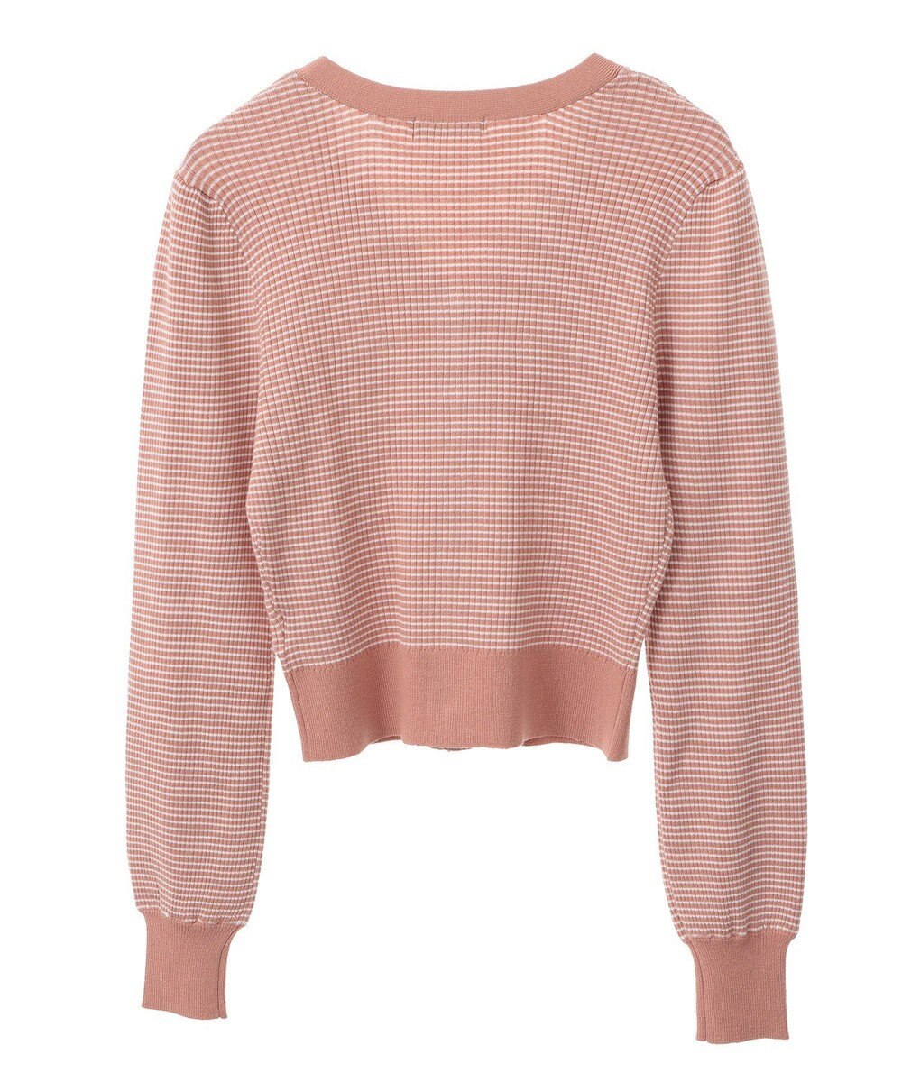 earth music&ecology マイクロボーダーＶネックコンパクトカーディガン 