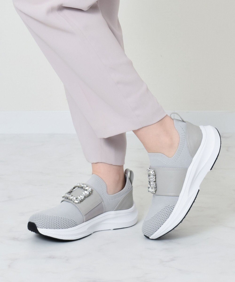 Bridget Birkin 【Bridget Birkin】ビジューバックルニットスニーカー 