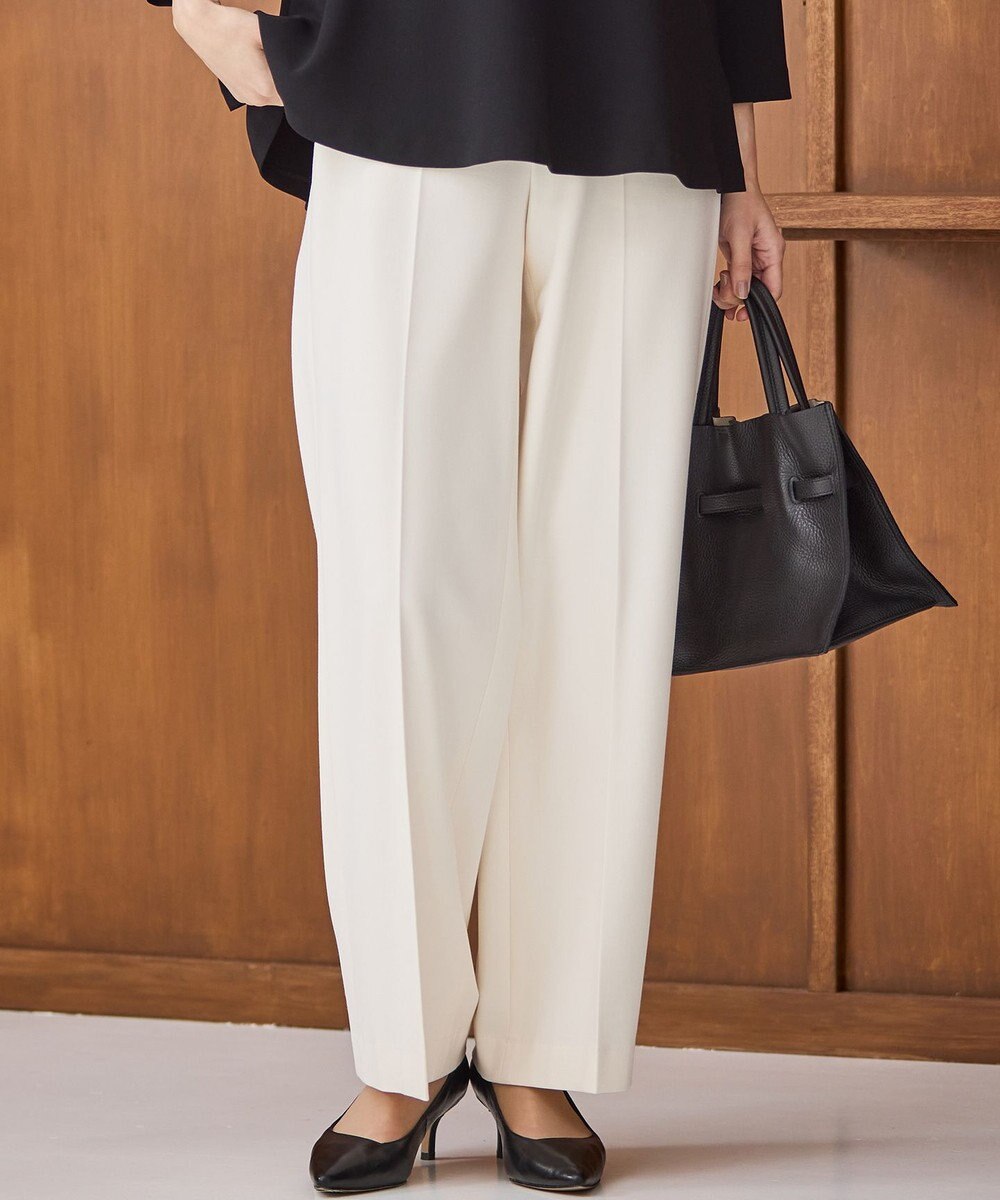 23区 【滝沢眞規子さん着用/洗える】ウォームストレッチ ワイド パンツ 